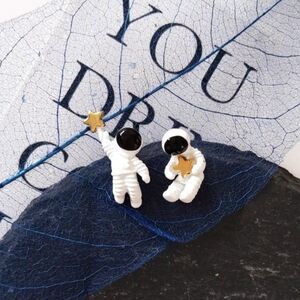 Astronaut Dangle Earrings Star Stud & Spaceman Drops